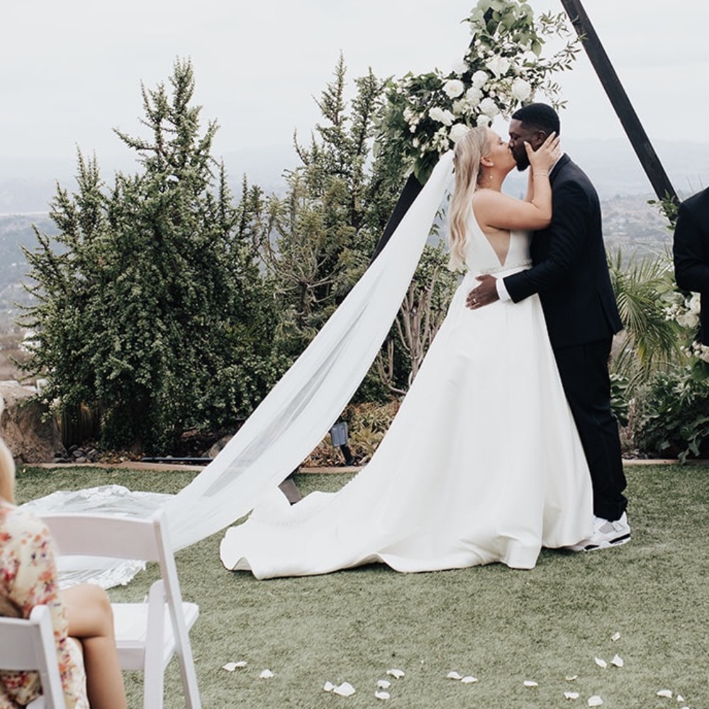 Ivory Ball Gown/Empire Simple Classic Wedding Dress